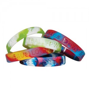 Sectional Silicone Wristbands Coloured